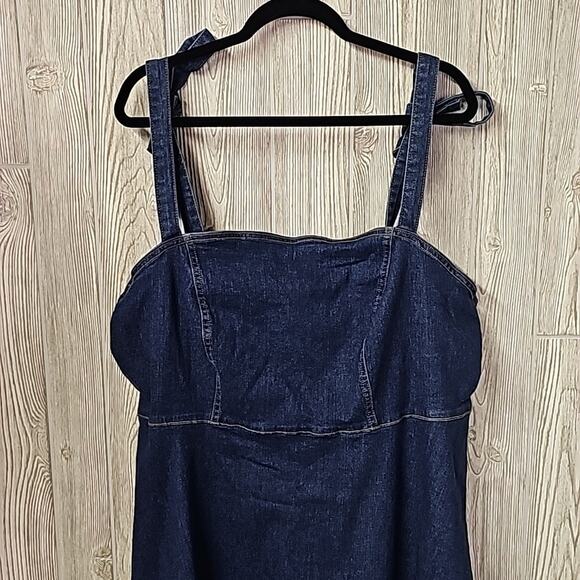 Cider Denim Bowknot Mini Dress Fit & Flare Womens Plus Size 3XL NEW - Picture 2 of 12